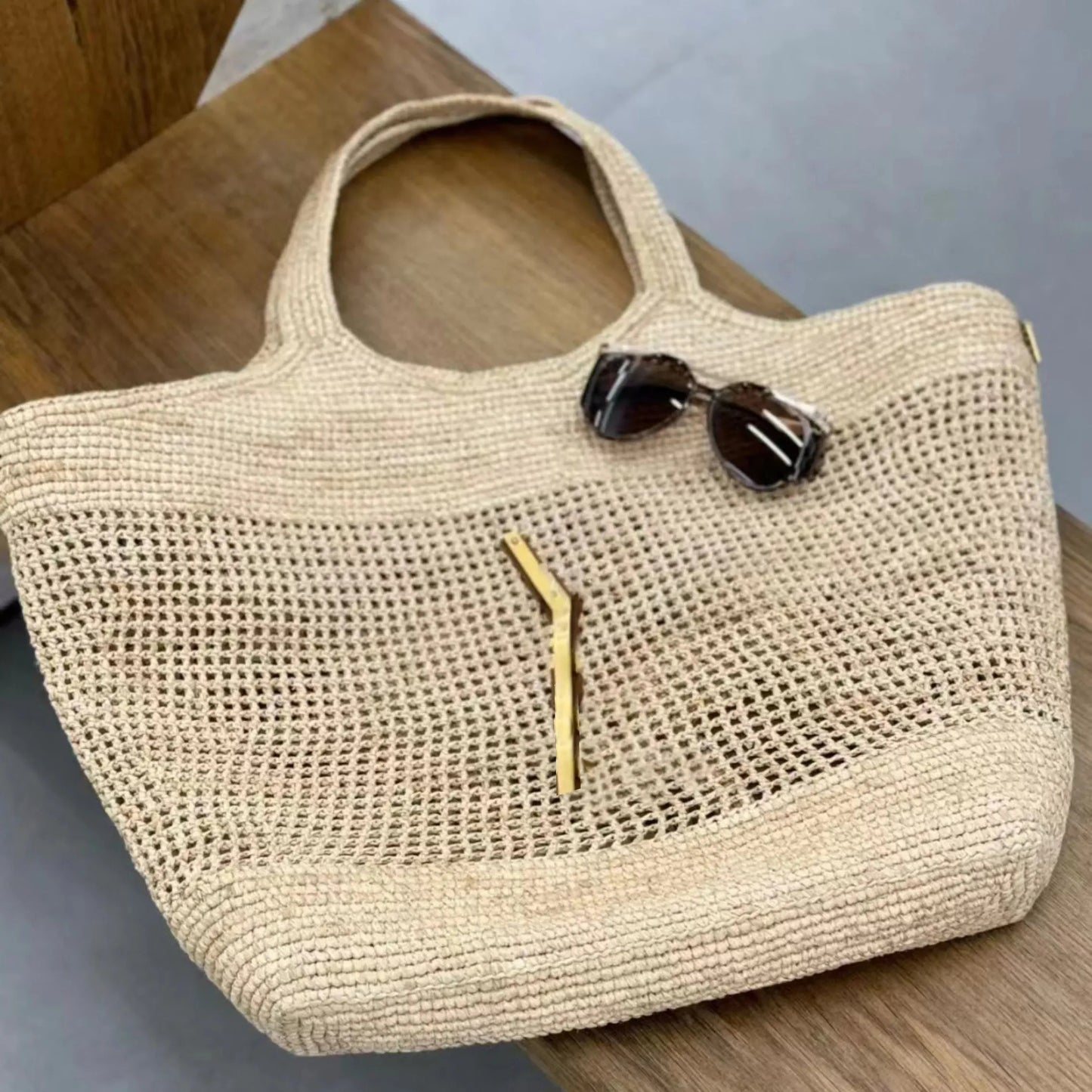 BAG ICARE IN RAFFIA
