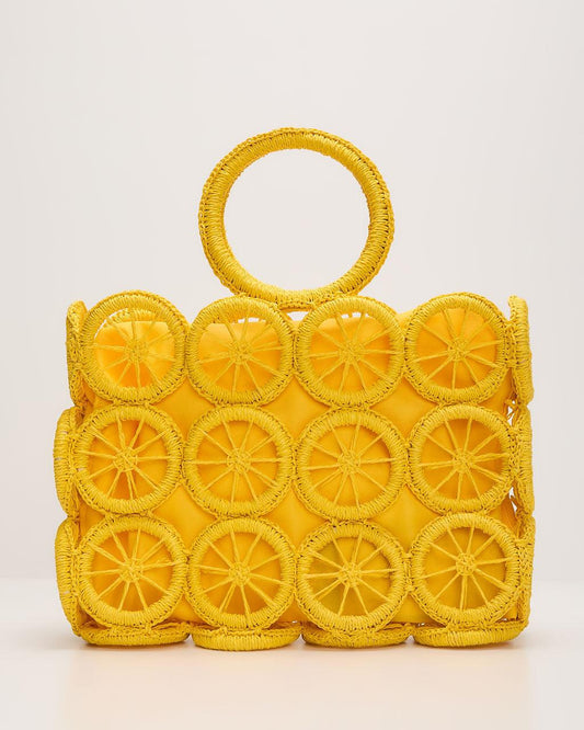 Sweet Life Lemon Cutout Tote Bag