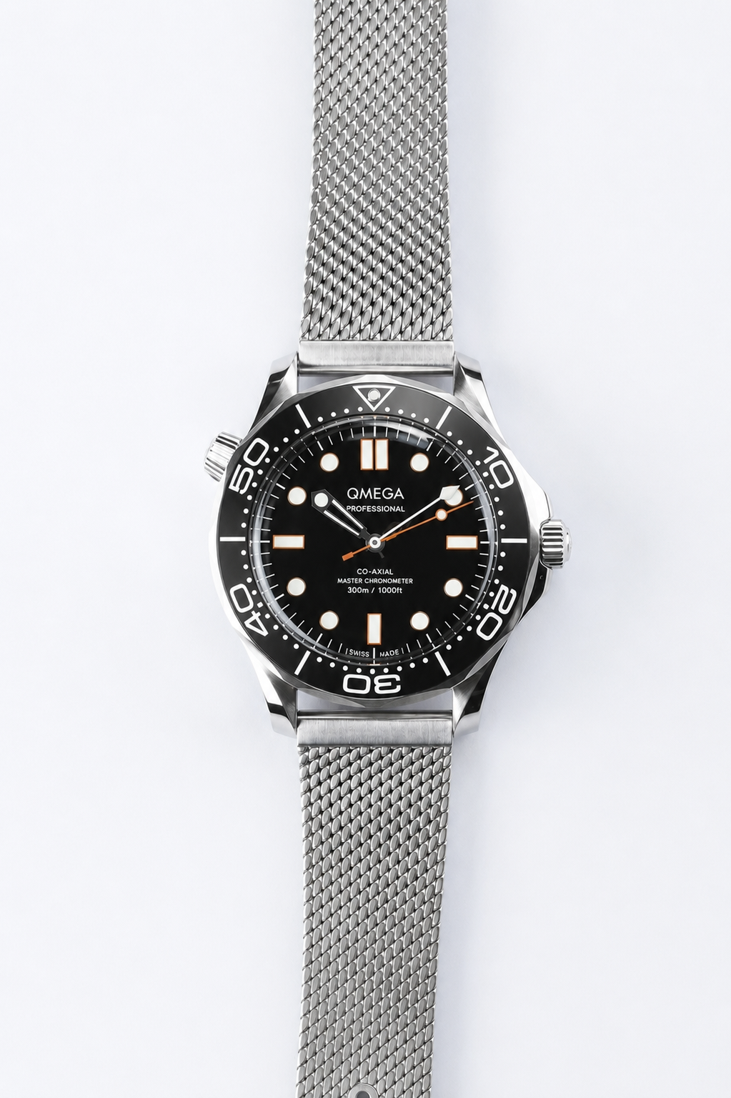 Black 007 Watch, Waterproof, 905L Stainless Steel