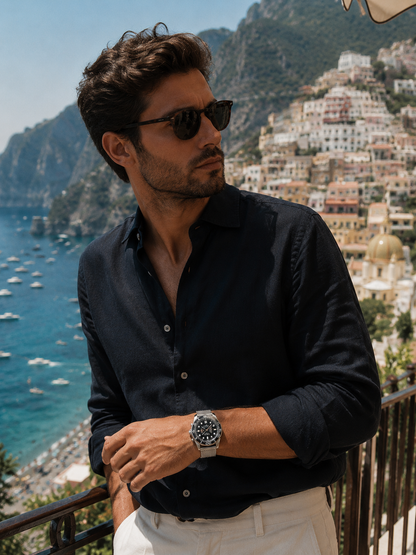 Black 007 Watch, Waterproof, 905L Stainless Steel